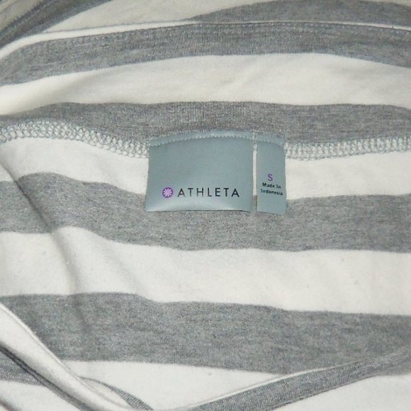 ATHLETA Gray White Striped Short Mini Skirt - Small - Picture 5 of 8
